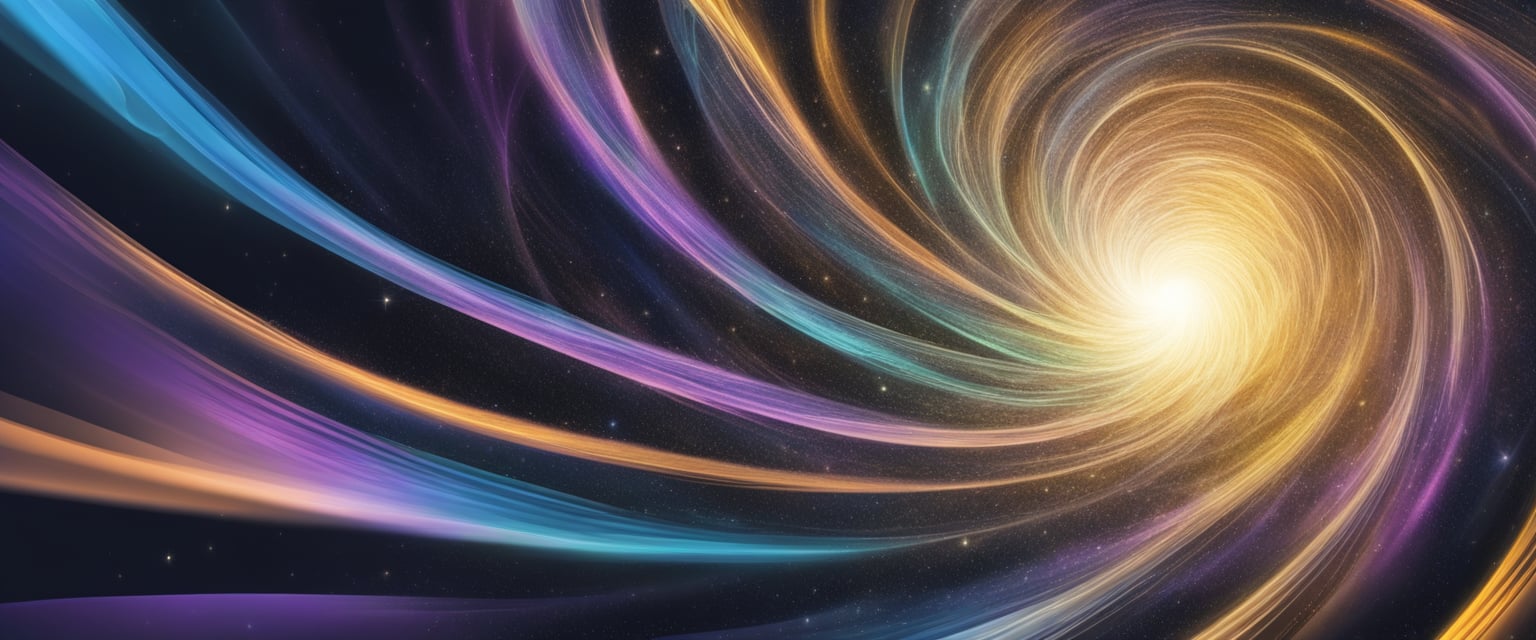 A swirling vortex of thoughts and emotions, with rays of light breaking through the darkness, symbolizing the reprogramming of the subconscious mind