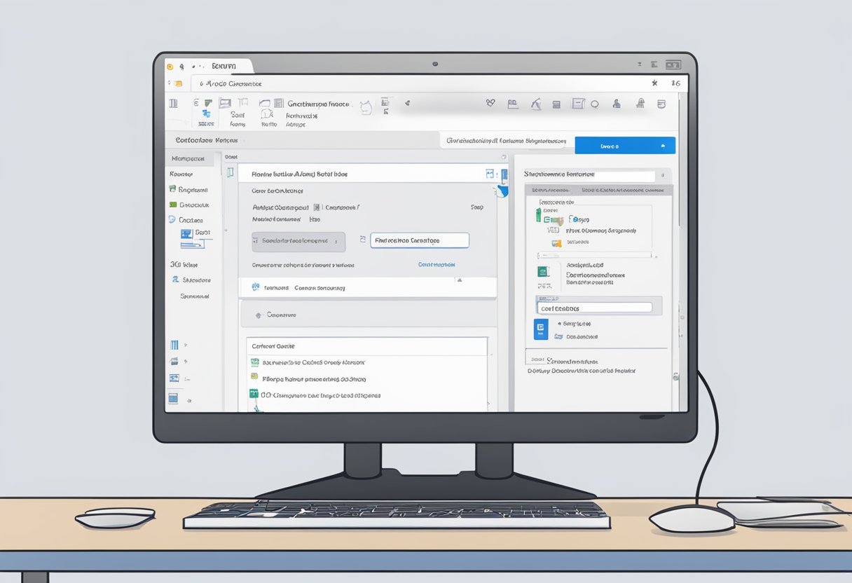 A computer screen displaying an Outlook event setup with the option to hide attendees in the invite. The cursor hovers over the checkbox as the user customizes the event details