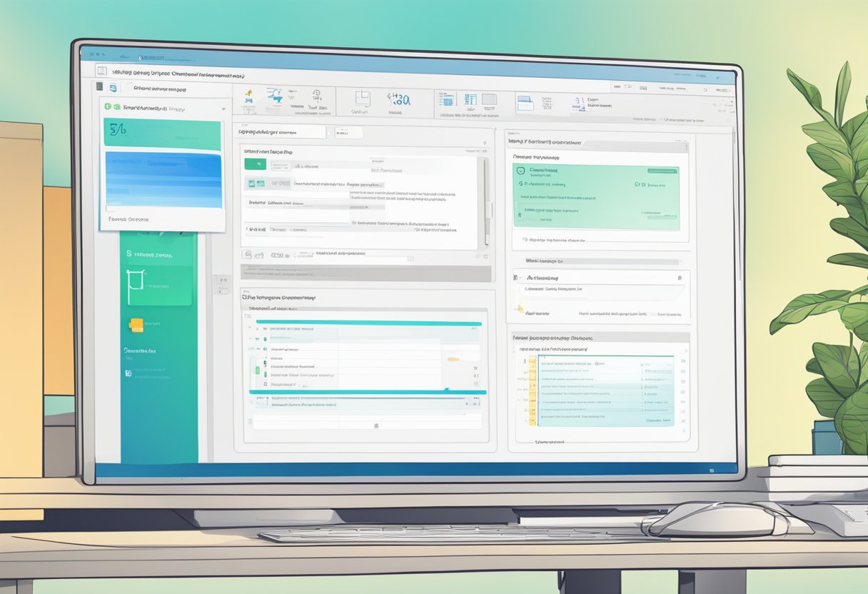 A computer screen with the Outlook interface open, showing the process of setting up a poll and sending a survey