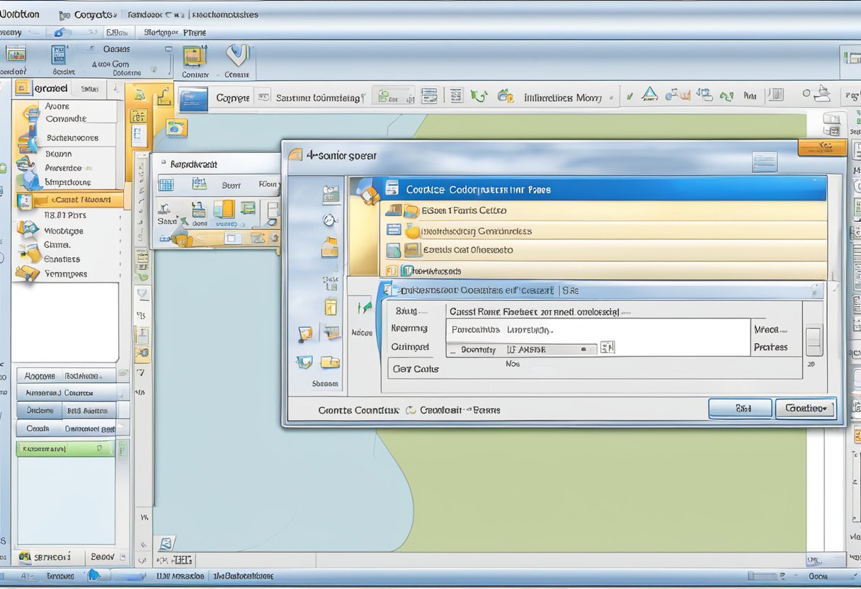 A computer screen displaying the "Contacts" section in Outlook 2010. A cursor hovers over a contact's name, ready to edit the information