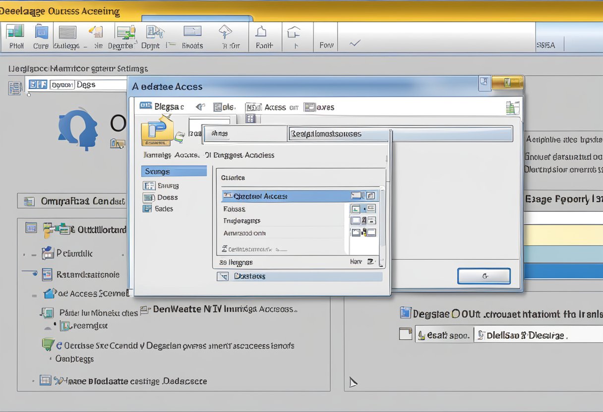 A computer screen displaying the "Delegate Access" settings in Outlook 2010. A mouse cursor hovers over the "Add" button, ready to input delegate information