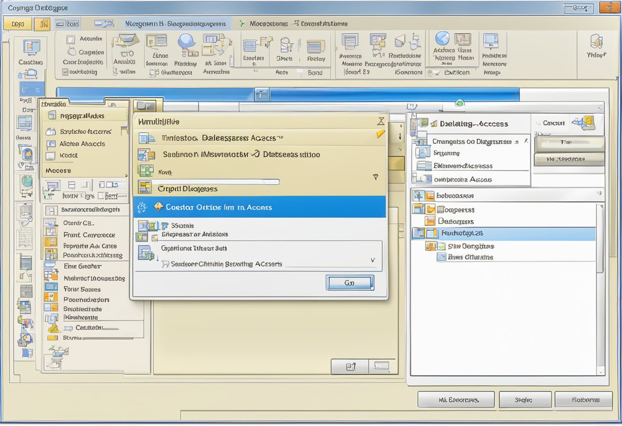 A computer screen showing the "Delegate Access" option in Outlook 2010, with a mouse cursor clicking on the option to set up delegates