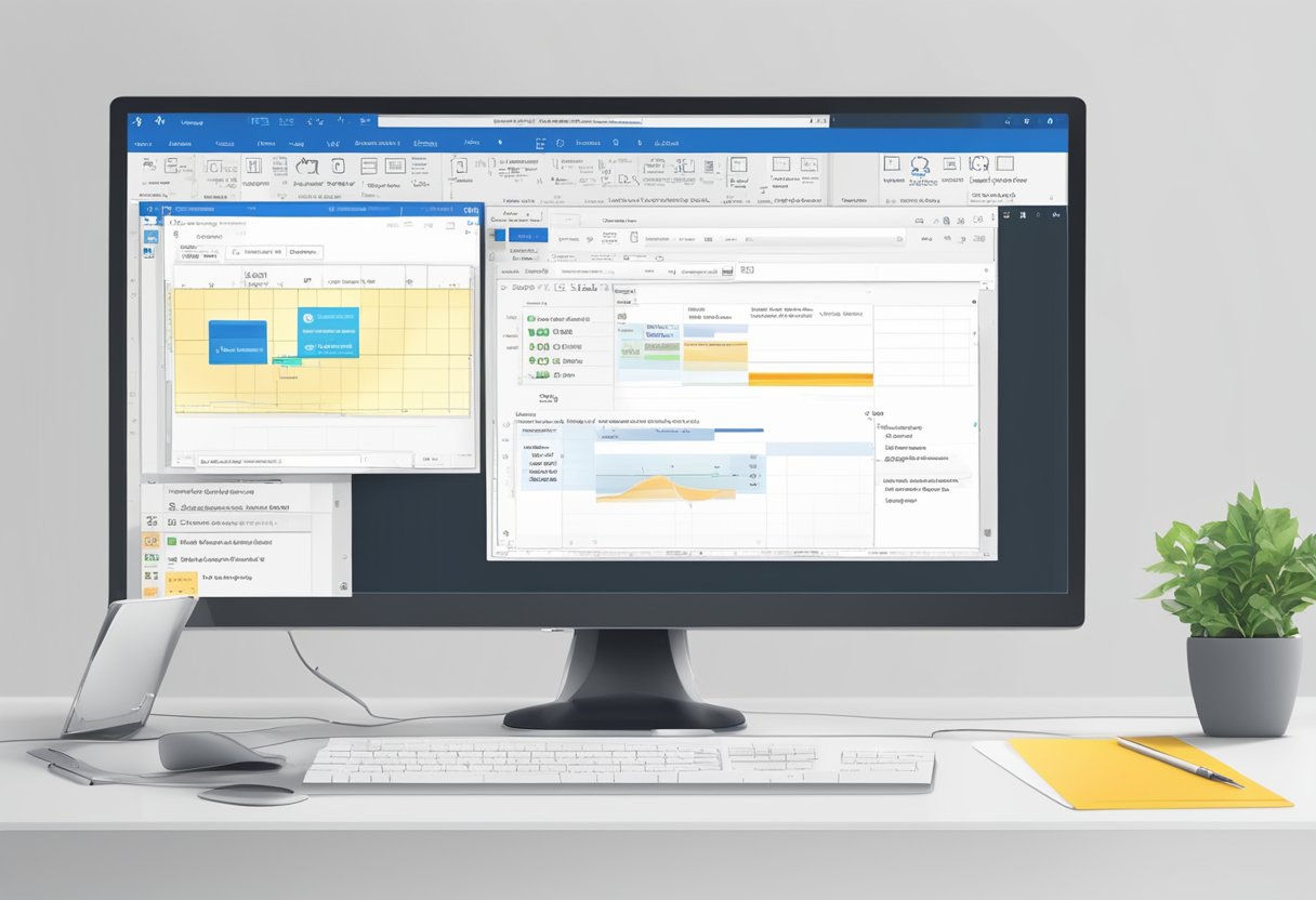 A computer screen displaying the process of importing a .ost file into Outlook, with clear instructions and a progress bar indicating the transfer