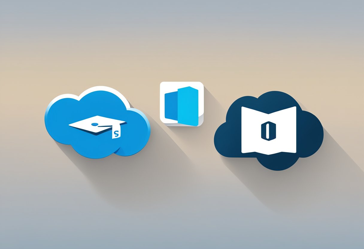 Salesforce and Outlook logos merging seamlessly, representing streamlined communication and enhanced productivity