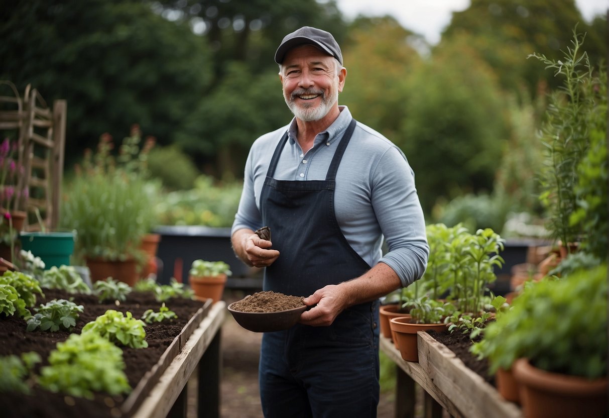 A gardener in Ireland consults with a local gardening service, discussing soil quality, climate considerations, and pest control for starting a vegetable patch