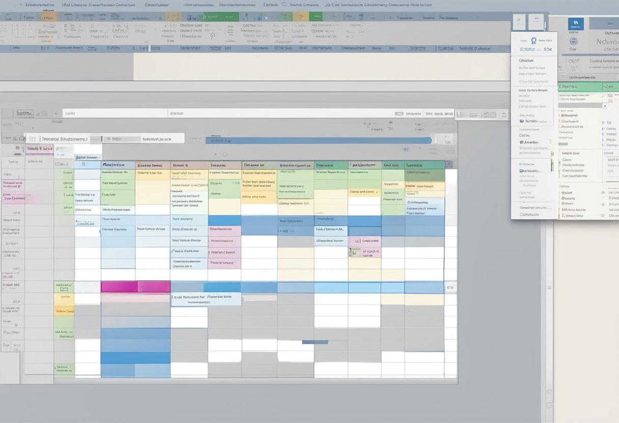 A computer screen displaying the Outlook Calendar with a meeting invitation and a list of attendees, highlighting the names of those who have declined the meeting