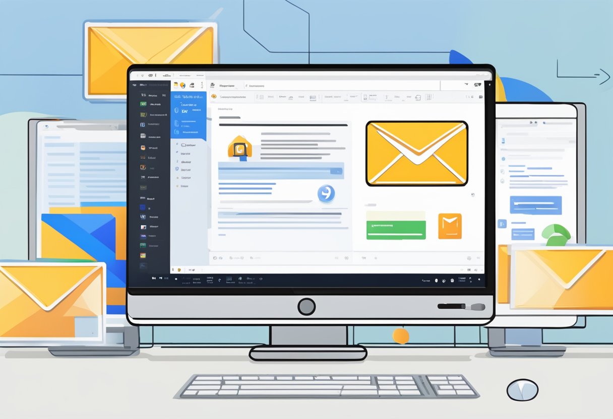 A computer screen with an open email draft, a YouTube video link, and a cursor hovering over the embed button in the email platform Outlook