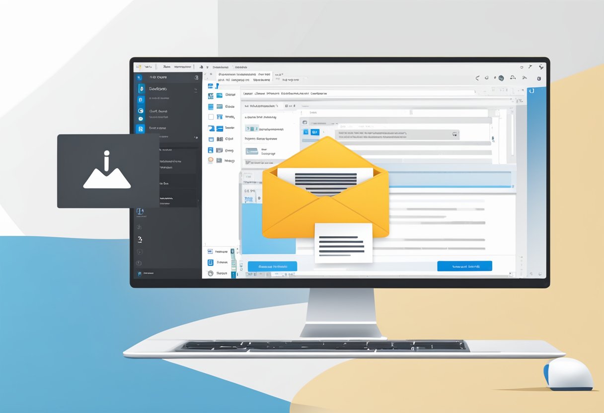 A computer screen displaying an open email with an attachment icon, and a cursor hovering over the "Reply" button in Outlook 365
