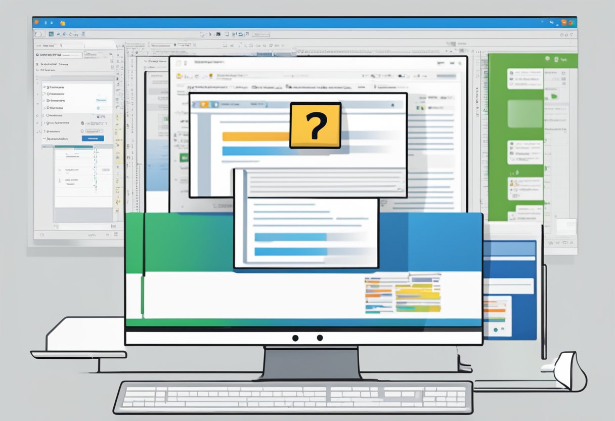 A computer screen displaying a .msg file with a question mark icon. A separate window shows a step-by-step guide on how to open the file without Outlook