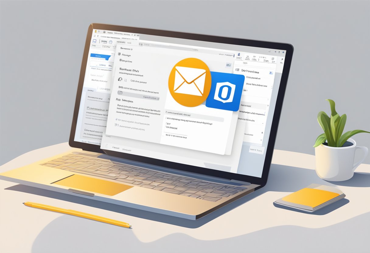 An email screen with an "RSVP" button highlighted in Outlook