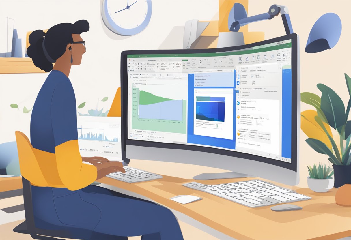 A computer screen with Outlook open, showing the process of removing the Zoom add-in from the productivity suite