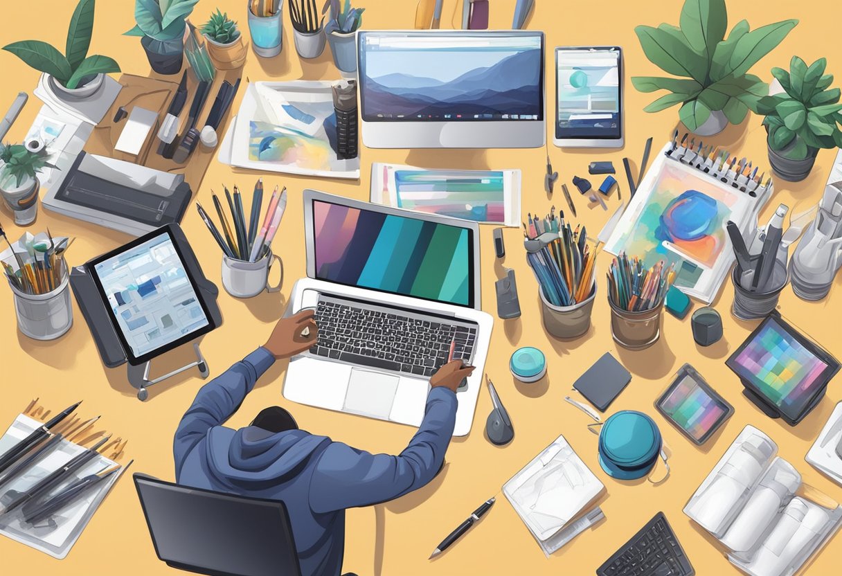 Choosing the Right Art Supplies: Your Essential Guide to the Best Tools for Creativity art supplies, material LearningMole A digital artist sits at a desk surrounded by various art supplies and tools. They carefully select the perfect digital pen and tablet to begin their creative process