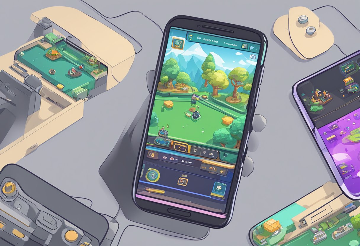 A smartphone screen displaying optimized game emulators for android devices