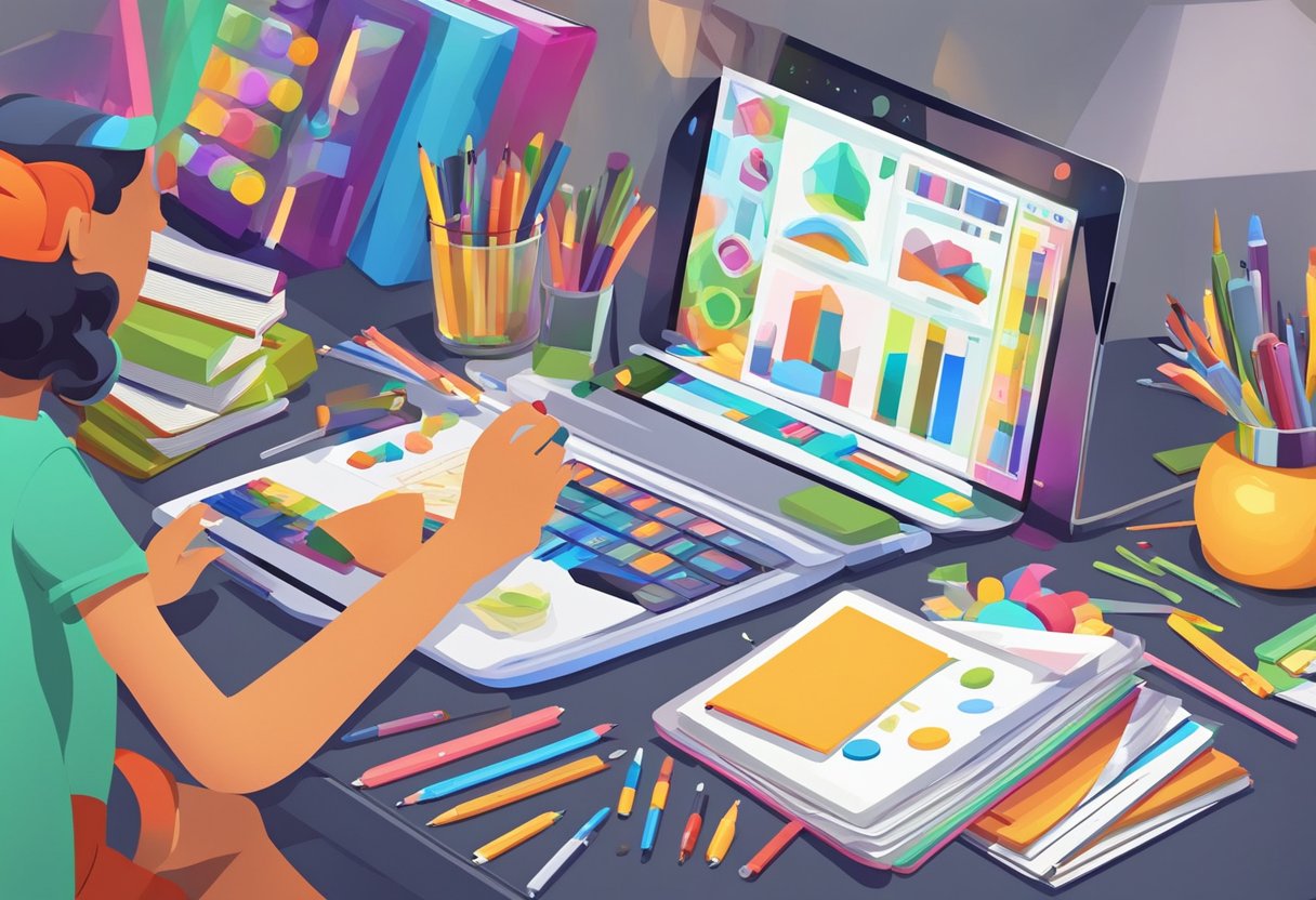 Animation Software for Kids: Engage Young Minds with Creative Play Animation Software, play, kids LearningMole A colorful computer screen displays animated characters and tools, surrounded by books and educational materials. A child's hand reaches for a stylus, ready to bring ideas to life through animation software