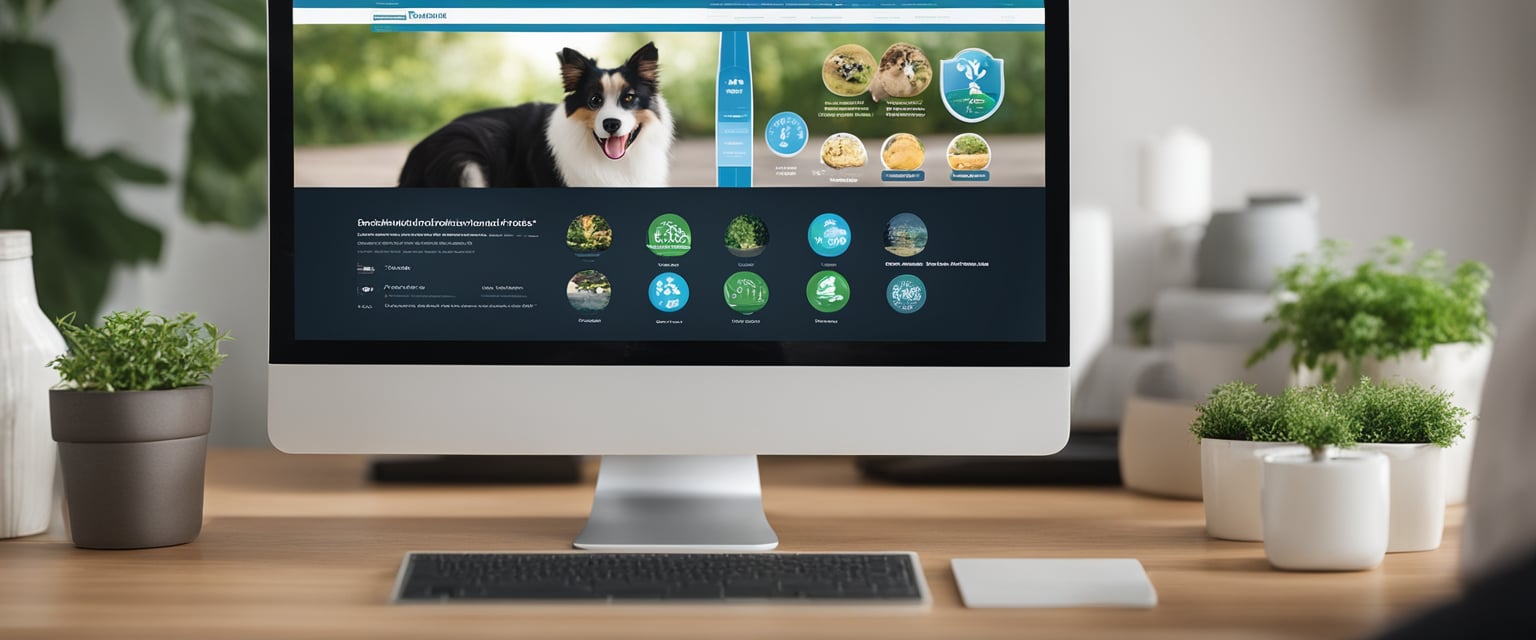 A collection of positive reviews and ratings for Zumalko Homeopathic and Natural Pet Products displayed on a computer screen, with a variety of pet images and logos surrounding the reviews