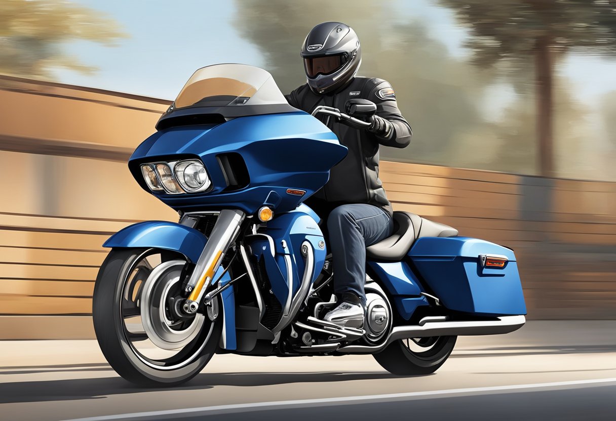 The Road Glide's primary oil and clutch performance depicted in action