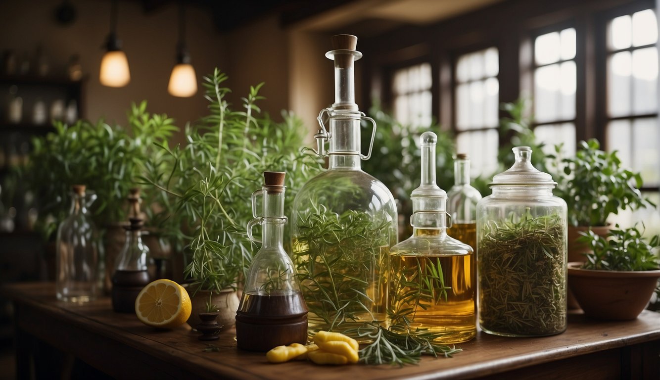 Lush botanicals and traditional distillation equipment reflect diverse cultural and regional herbal varieties