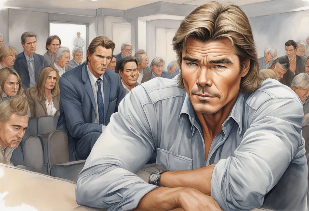 Jan-Michael Vincent's intense gaze captivates the audience, drawing them into his emotional performance