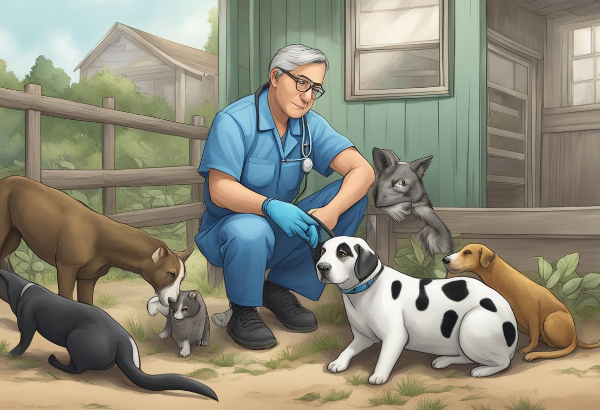 Dr. Blue tended to injured animals with care and expertise, ensuring their welfare on "Critter Fixers."