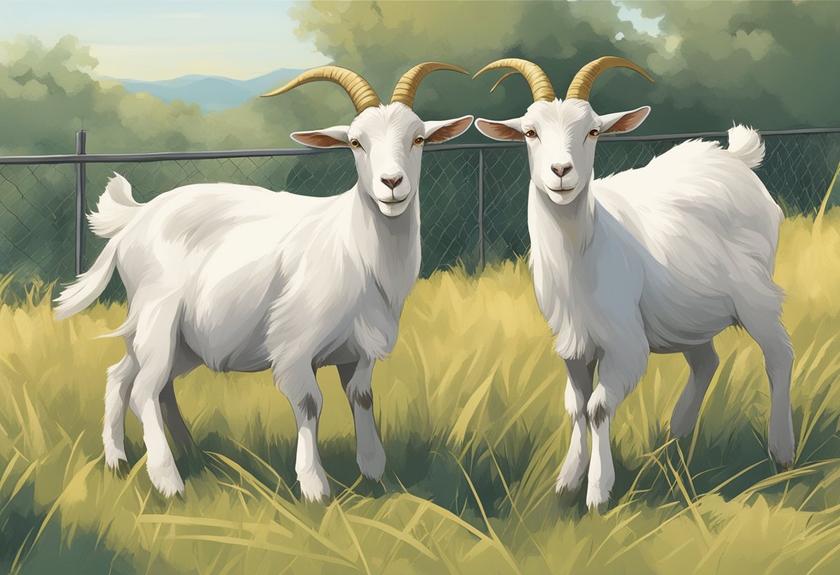 Goats show signs of heat by vocalizing, restlessness, and frequent tail wagging. They may also exhibit increased urination and mounting behavior