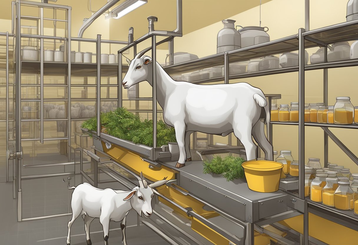 Goat nutrition monitored and adjusted for milk production