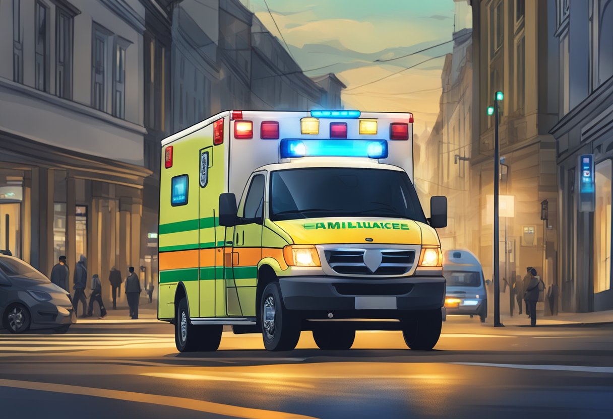 Ambulância Particular Curitiba: Serviços Essenciais para Emergências Médicas 2 An ambulance with emergency lights flashing in downtown Curitiba, Brazil