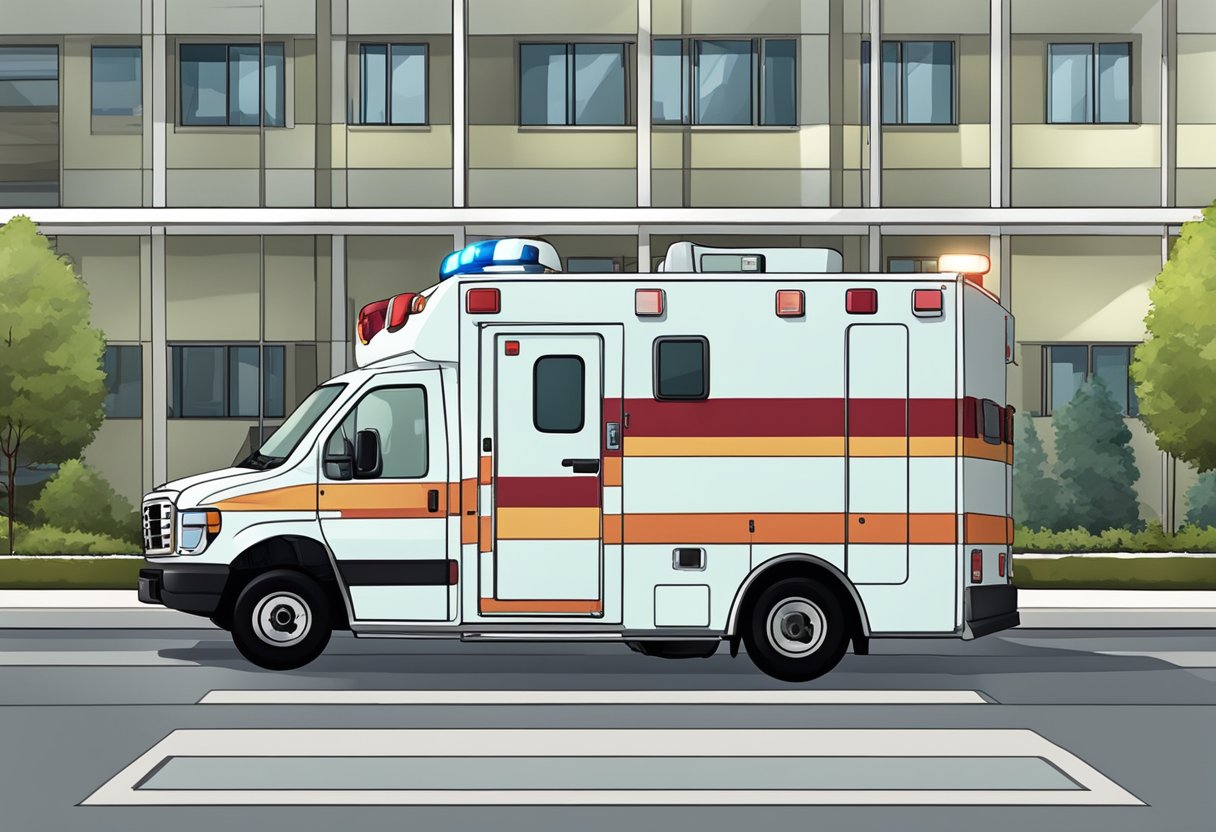 Qual o valor de uma ambulância simples: Fatores que Influenciam o Preço 3 An ambulance parked outside a hospital, with medical equipment visible inside