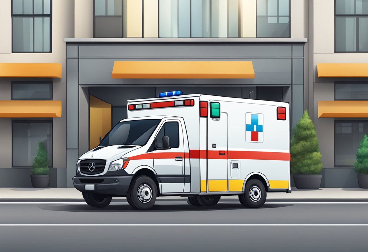 Qual o valor de uma ambulância simples: Fatores que Influenciam o Preço 7 A simple ambulance parked with cost information displayed