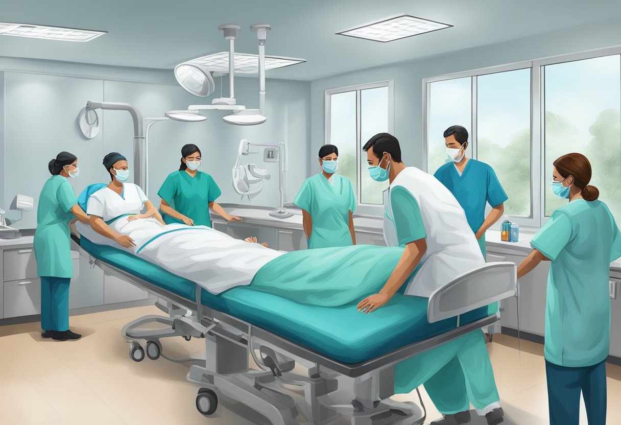 Emergências Médicas Curitiba: Guia de Serviços de Urgência e Atendimento 6 A medical team in Curitiba performs post-hospital discharge procedures for emergency cases