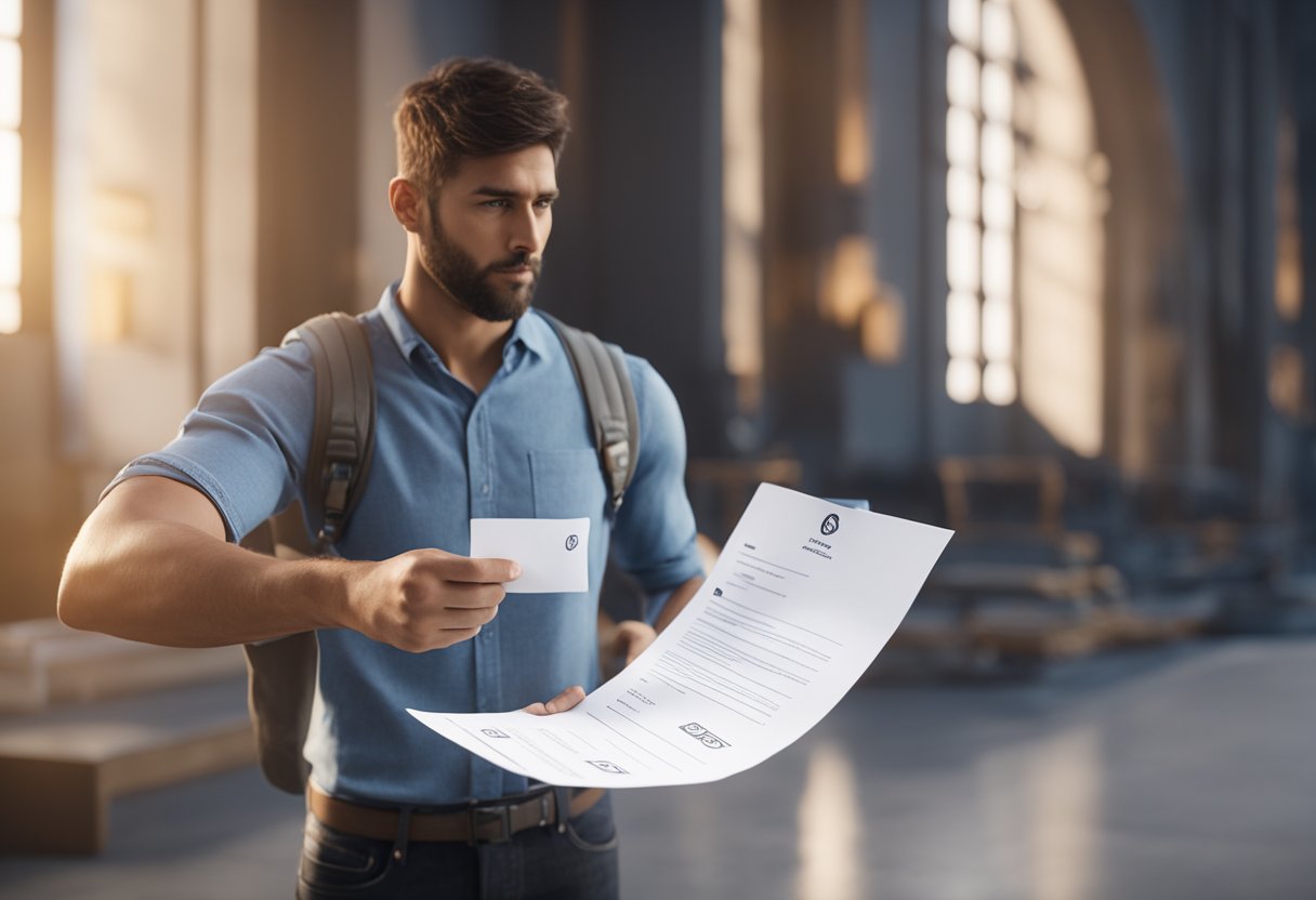 A person holding a pre-approval letter with a checkmark, while another person holds a pre-qualification letter with a question mark