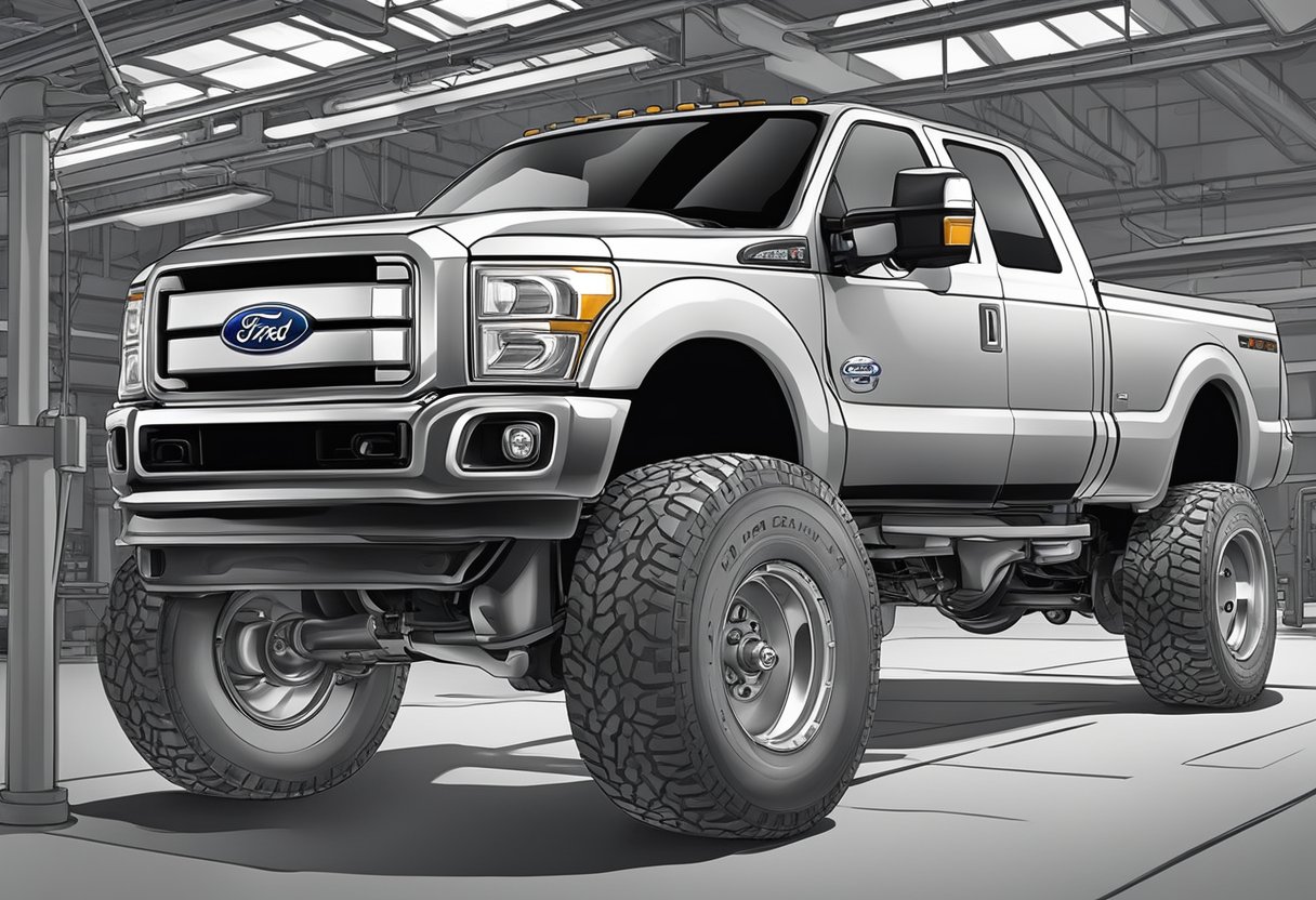 The Ford F-250 differential oil capacity is being checked and scheduled for maintenance and replacement