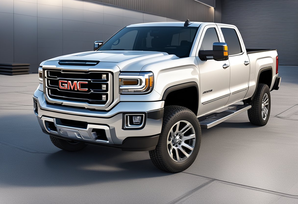 The GMC Sierra 2500 is being serviced with high-quality differential oil, improving its performance on the road