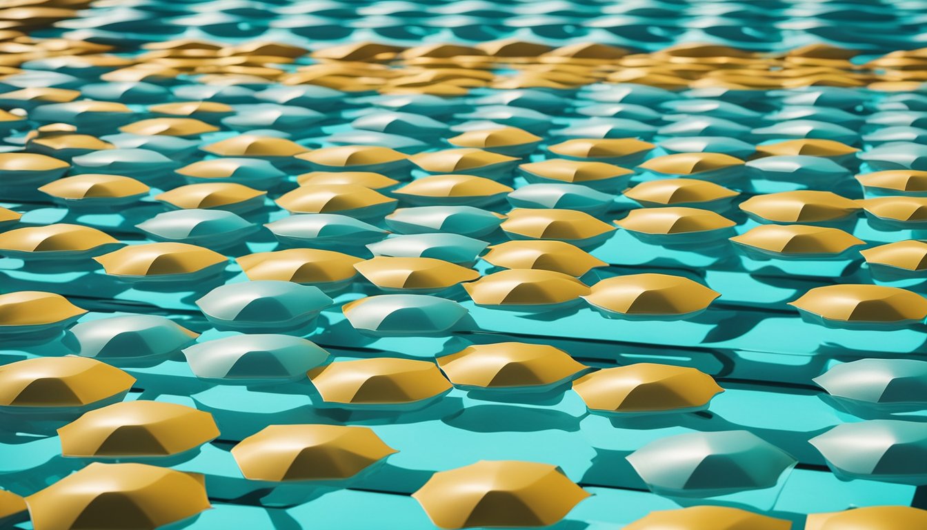 The pool cover's dimensions and shapes are depicted in the illustration