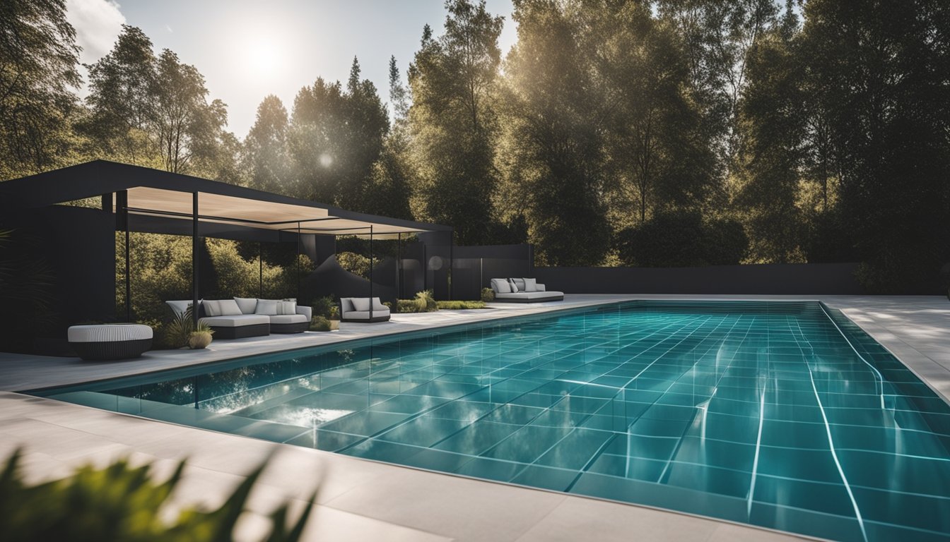 A modern pool cover with innovative design and trendy features