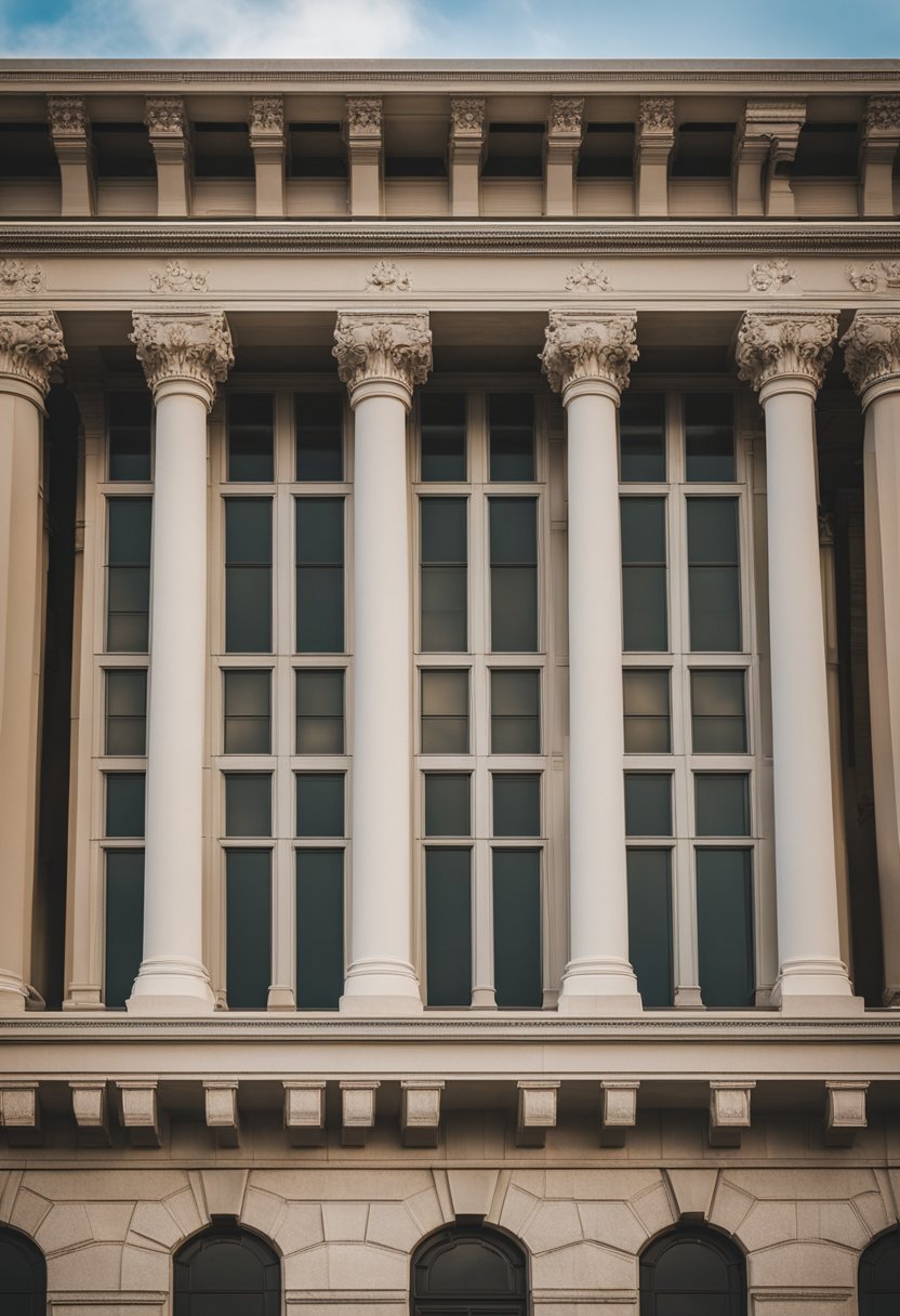The grand facades of Waco's museums rise against the sky, showcasing a blend of modern and historic architecture. Intricate details and bold lines draw the eye, inviting exploration