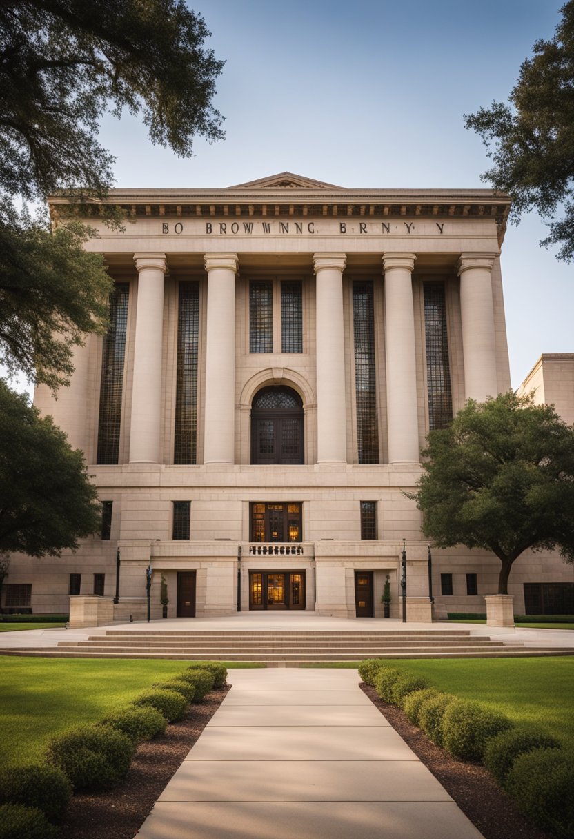 The grand exterior of Armstrong Browning Library stands tall among the architectural marvels of Waco museums