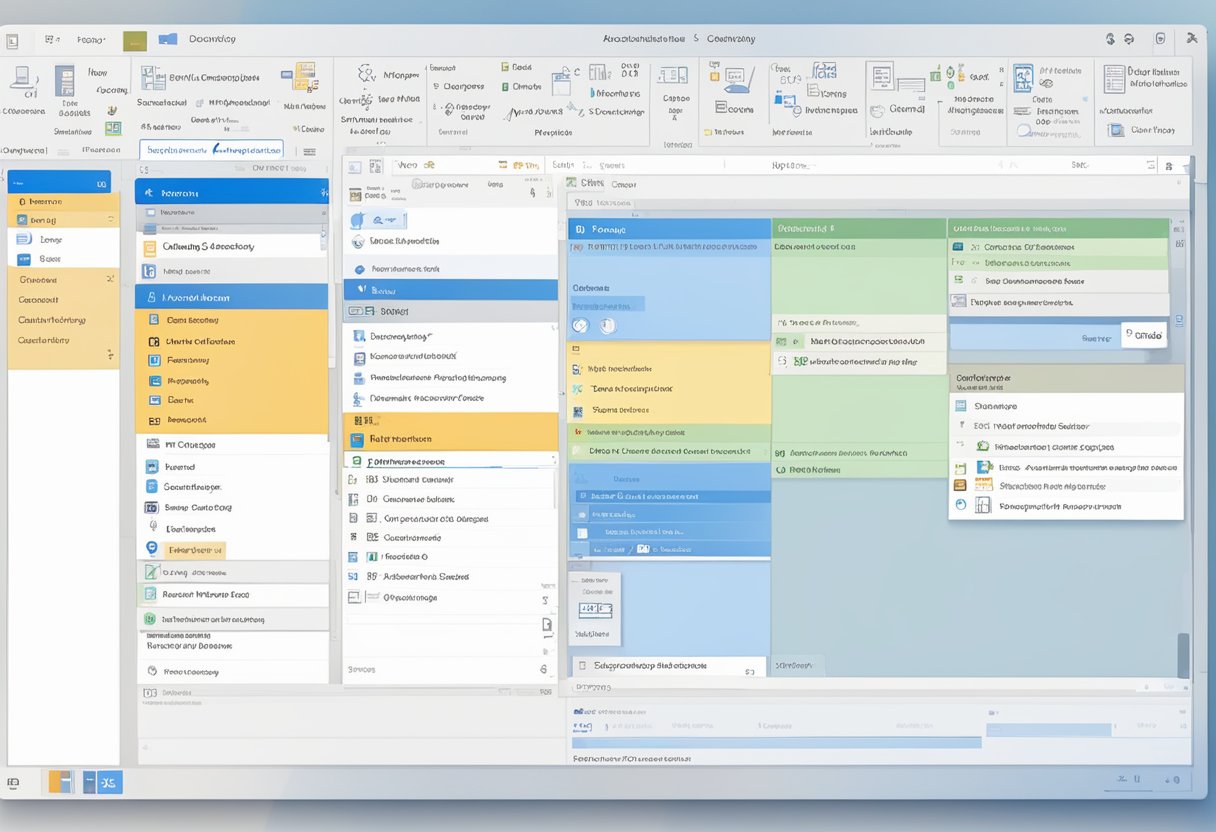 Outlook interface with side bar moved to bottom for enhanced productivity