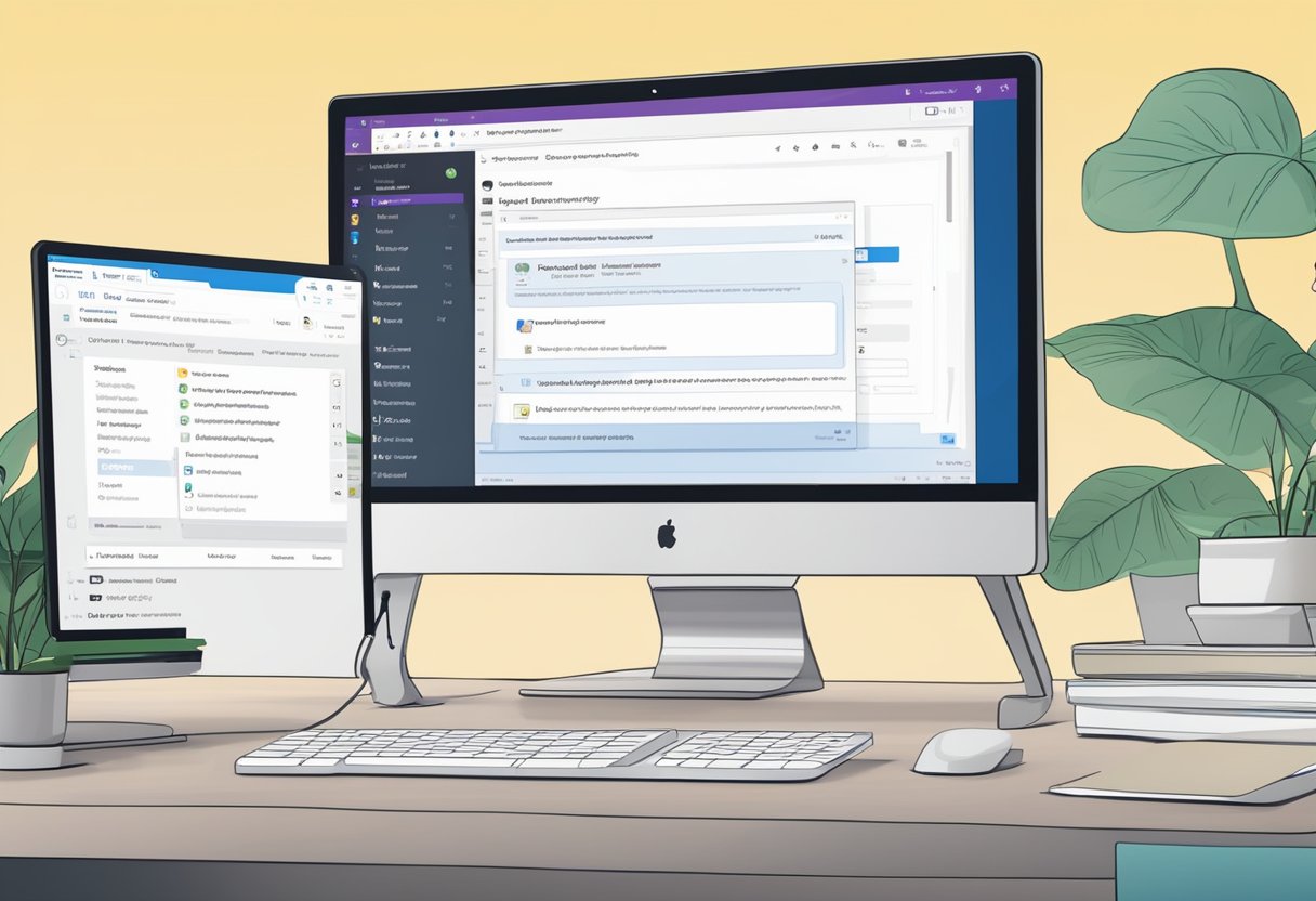 A computer screen displaying the Outlook email interface, with a highlighted option to set email importance and prioritize messages