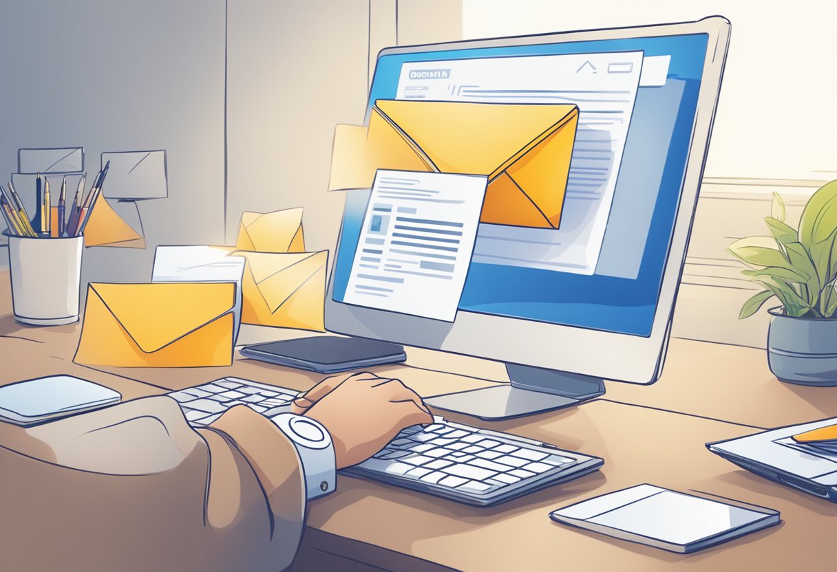 A computer screen showing the Outlook email interface with an open email being edited after it has been sent