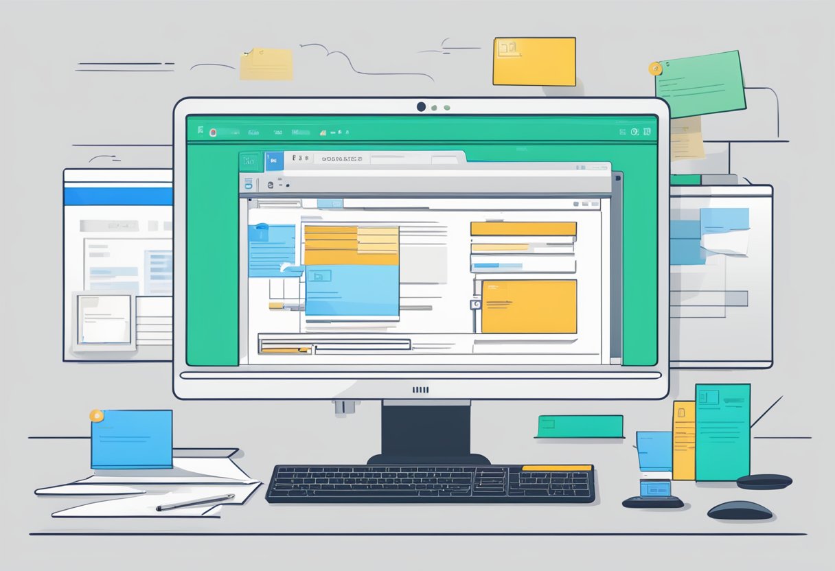 A computer screen with the Outlook email interface open, showing the process of deleting all emails before a certain date