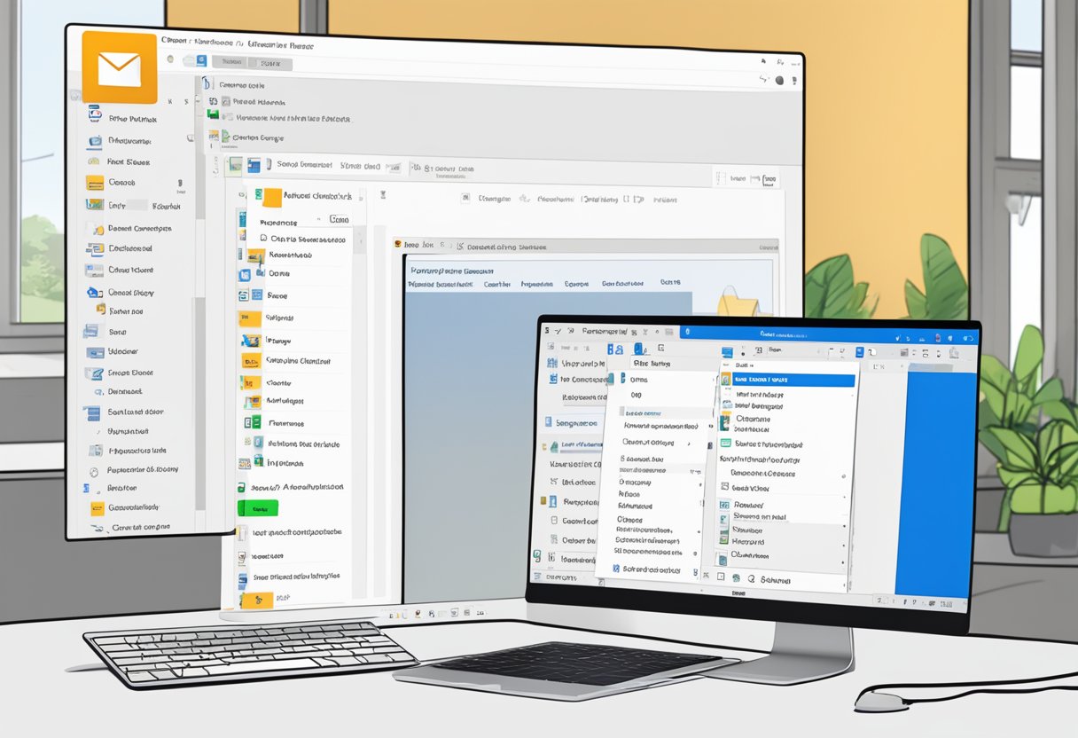 A computer screen displaying email recall options on Outlook for Mac. Mouse cursor hovers over the unsend button