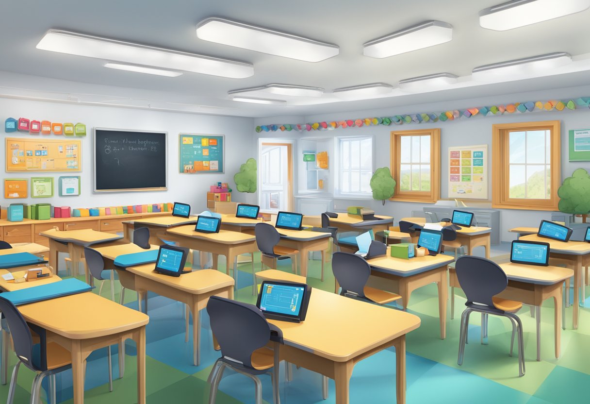 Tech Tools that Teach Kids to Critical Thinking: Enhancing Analytical Skills critical thinking, Tech Tool LearningMole A classroom setting with various educational tech tools displayed, highlighting their interactive and engaging features to promote critical thinking skills in children