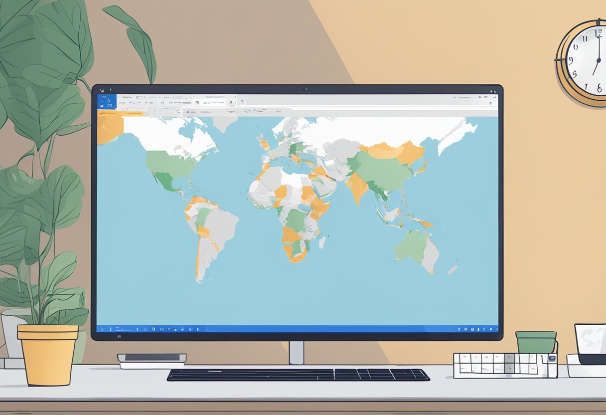 A computer screen displaying Microsoft Outlook with multiple time zones being set up