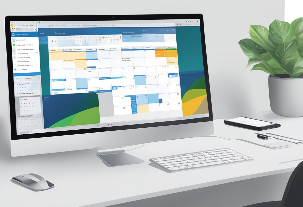 A computer screen showing Outlook interface with a calendar event selected and a delete button highlighted