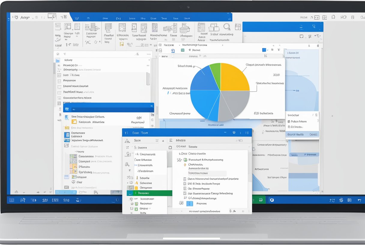 Outlook interface with default font options open, highlighting "Aptos" font