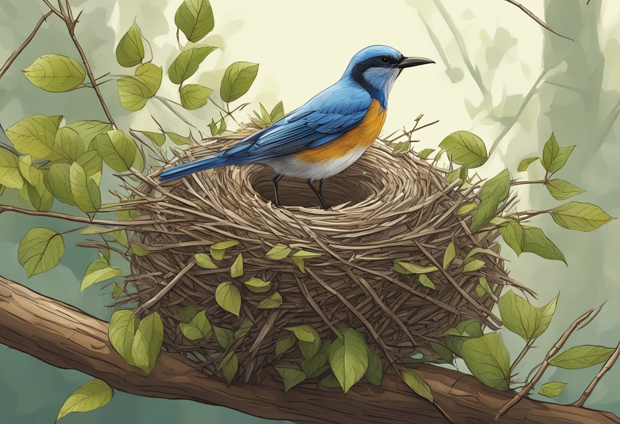 Embracing Constraints: Unleashing Creative Potential Through Limits constraints LearningMole A bird building a nest with limited materials, creatively using twigs and leaves to construct a sturdy and intricate structure
