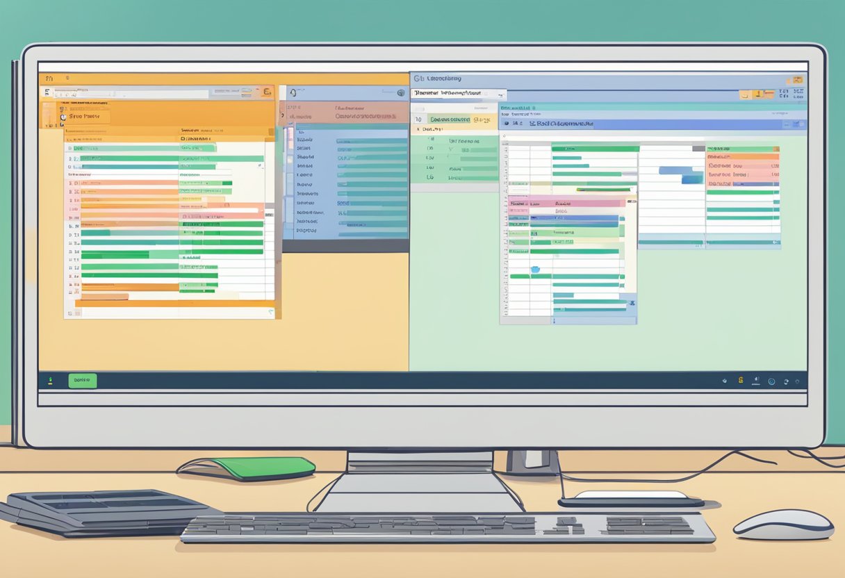 A computer screen with an open Outlook window showing the schedule send feature being canceled
