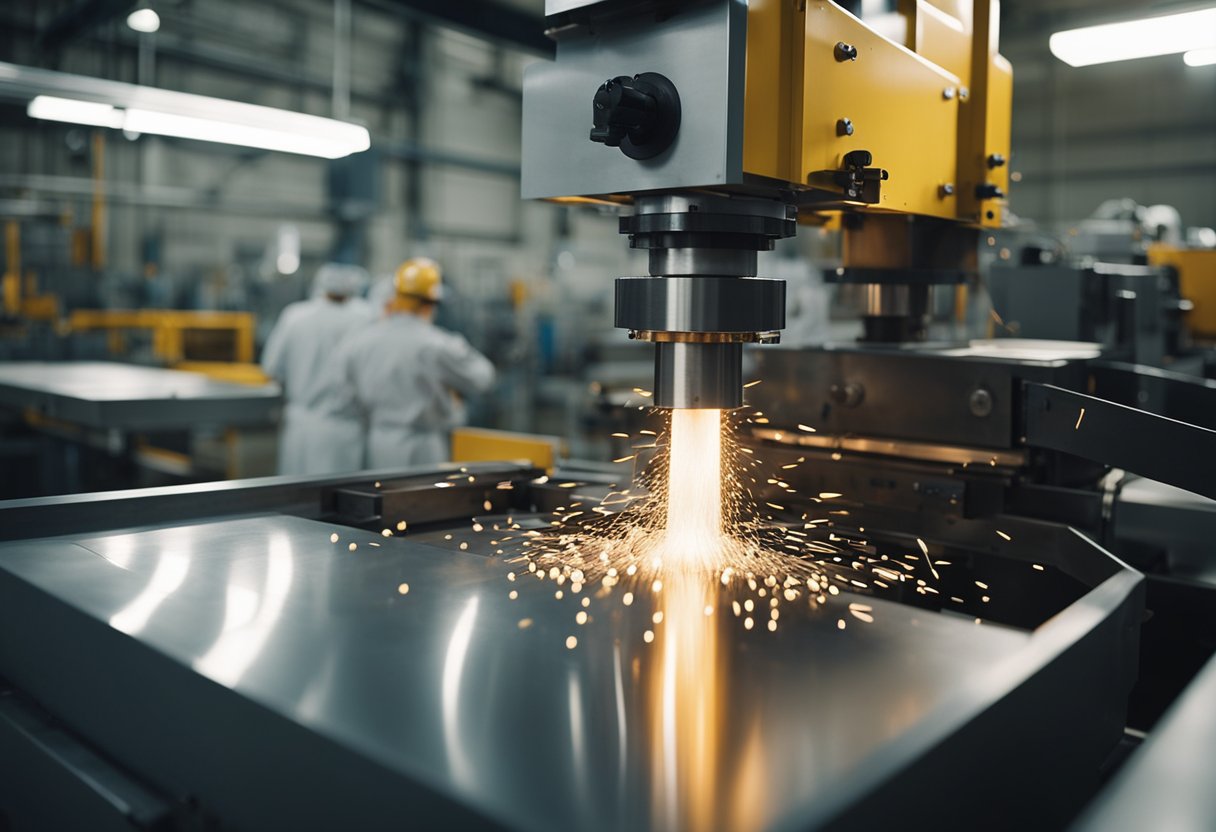 Machines hum as molten plastic is injected into molds at a USA manufacturing facility. Sparks fly as the molds are shaped, creating precision parts