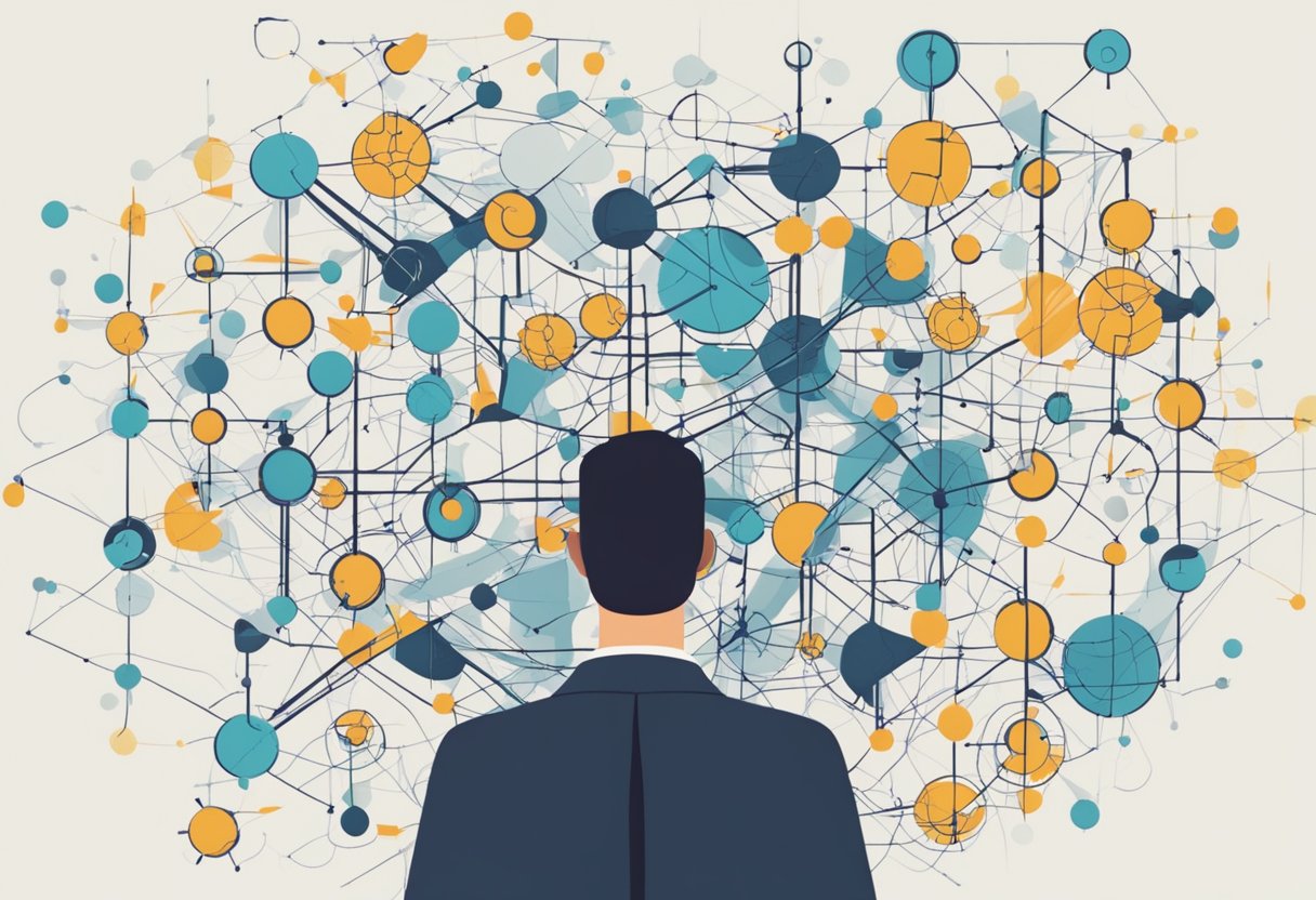 Creative Visualisation: Enhancing Problem-Solving with Powerful Mental Imagery visualisation LearningMole A person visualizes a complex problem, surrounded by abstract symbols and connections, leading to a solution