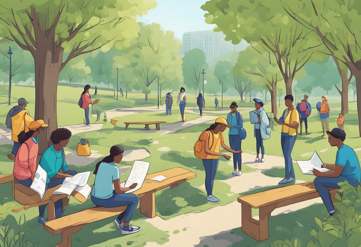 The Problem-Solving Scavenger Hunt: Uncovering Innovative Solutions Through Adventure Problem-solving,scavenger hunt LearningMole Participants search for clues in a park. They examine trees, benches, and signs for hidden messages. A group collaborates to solve puzzles and uncover solutions